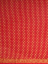 Women's Georgette Red Woven Design Designer Saree with Blouse Piece