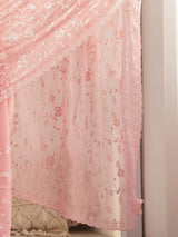 Women's Georgette Pink Embellished Designer Saree with Blouse Piece