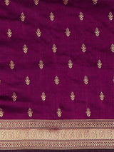 Women's Silk Blend Pink Woven Design Designer Saree with Blouse Piece