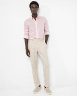 Men's Pink Casual Regular Fit Solid Full Sleeves Shirt
