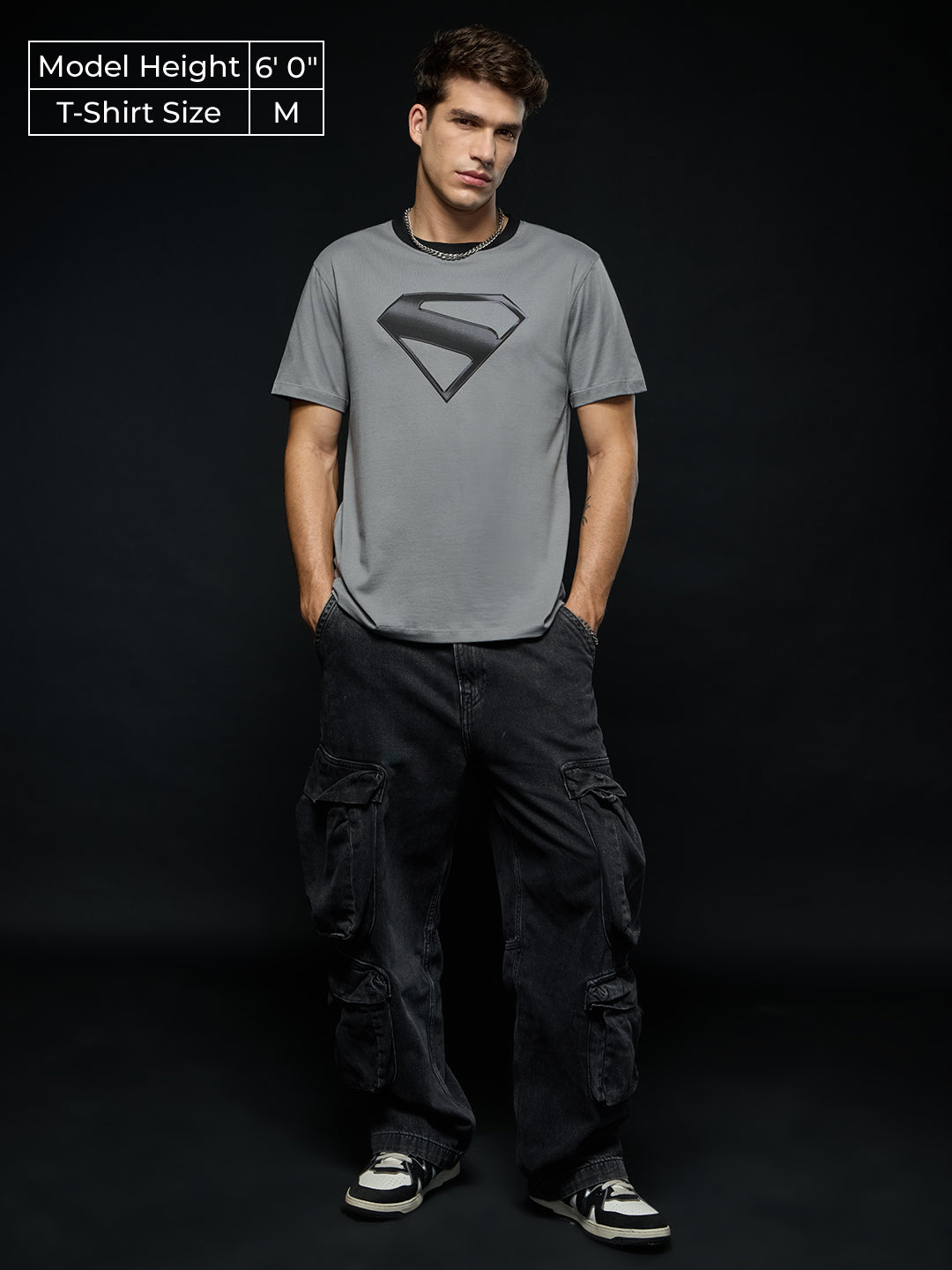 Men's Gray Casual Regular Fit Printed Half Sleeves Tshirt