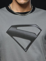 Men's Gray Casual Regular Fit Printed Half Sleeves Tshirt