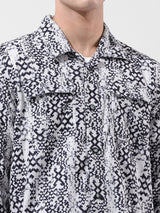Men's White Casual Printed Full Sleeves Shirt
