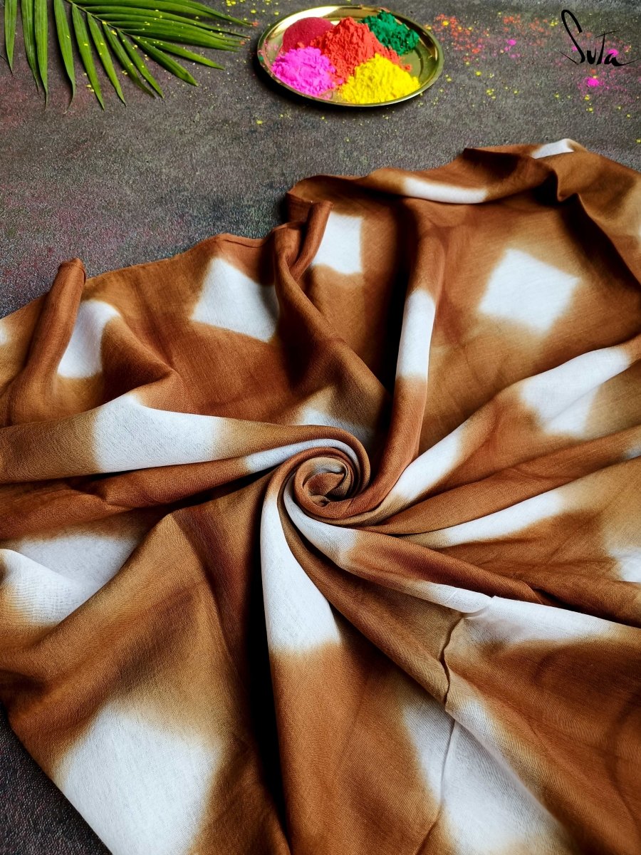 Women's Brown Mul Modal Saree
