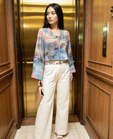 Women's Multicolor Casual Full Sleeves Top