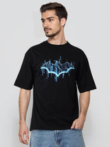 Men's Boxy Batman Printed Round Neck Tshirt
