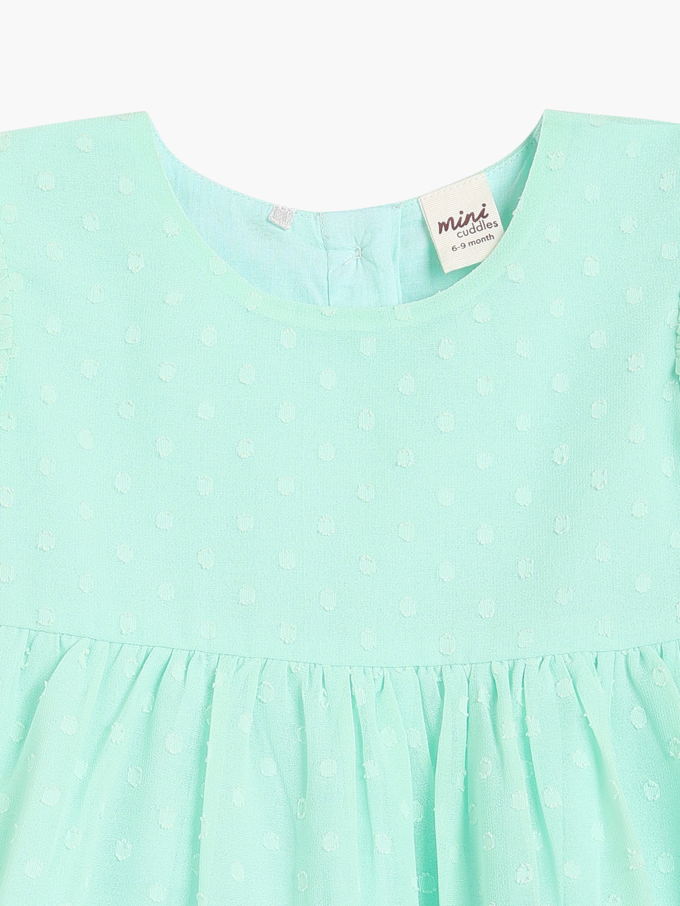 Girls Green Polyester Sleeveless Dress