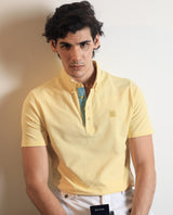 Men's Yellow Casual Regular Fit Solid Half Sleeves Polo Tshirt
