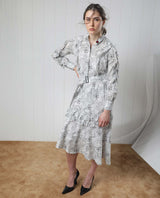 Women's White Casual Full Sleeves Dress