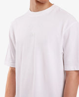 Men's White Casual Oversized Fit Solid Half Sleeves Tshirt