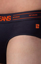 Men's Grey Mid-Rise Solid Brief