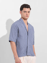 Men's Grey Casual Solid Half Sleeves Shirt