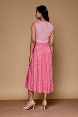 Women's Pink Casual Regular Fit Printed Dress