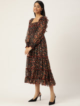 Women's Floral Smocked Tiered Dress