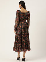 Women's Floral Smocked Tiered Dress