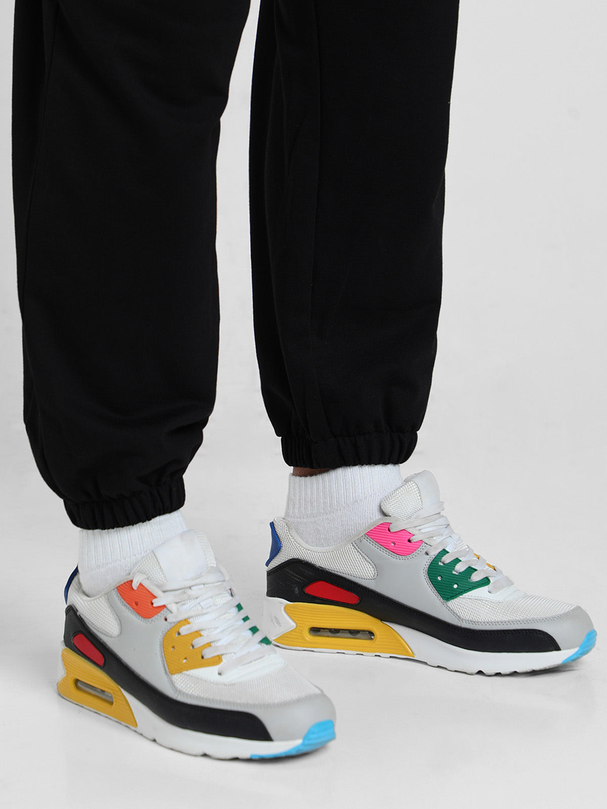 Men's Black Casual Baggy Fit Solid Jogger
