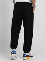 Men's Black Casual Baggy Fit Solid Jogger