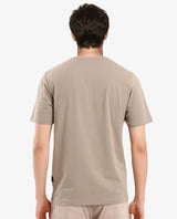 Men's Brown Casual Regular Fit Printed Half Sleeves Tshirt