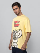 Men's Boxy Tom & Jerry Printed Round Neck Tshirt