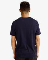 Men's Navy Casual Regular Fit Printed Half Sleeves Tshirt