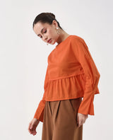 Women's Red Full Sleeves Top