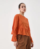 Women's Red Full Sleeves Top