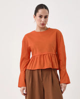 Women's Red Full Sleeves Top