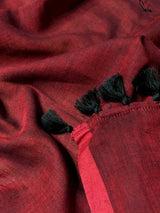 Women's Red Mul Cotton Saree