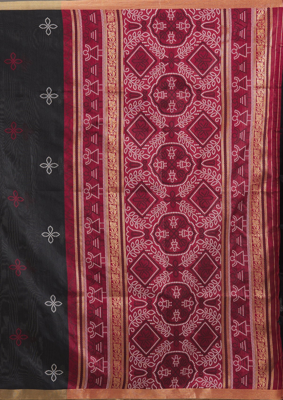 Women's Black Zariwork Tissue Saree