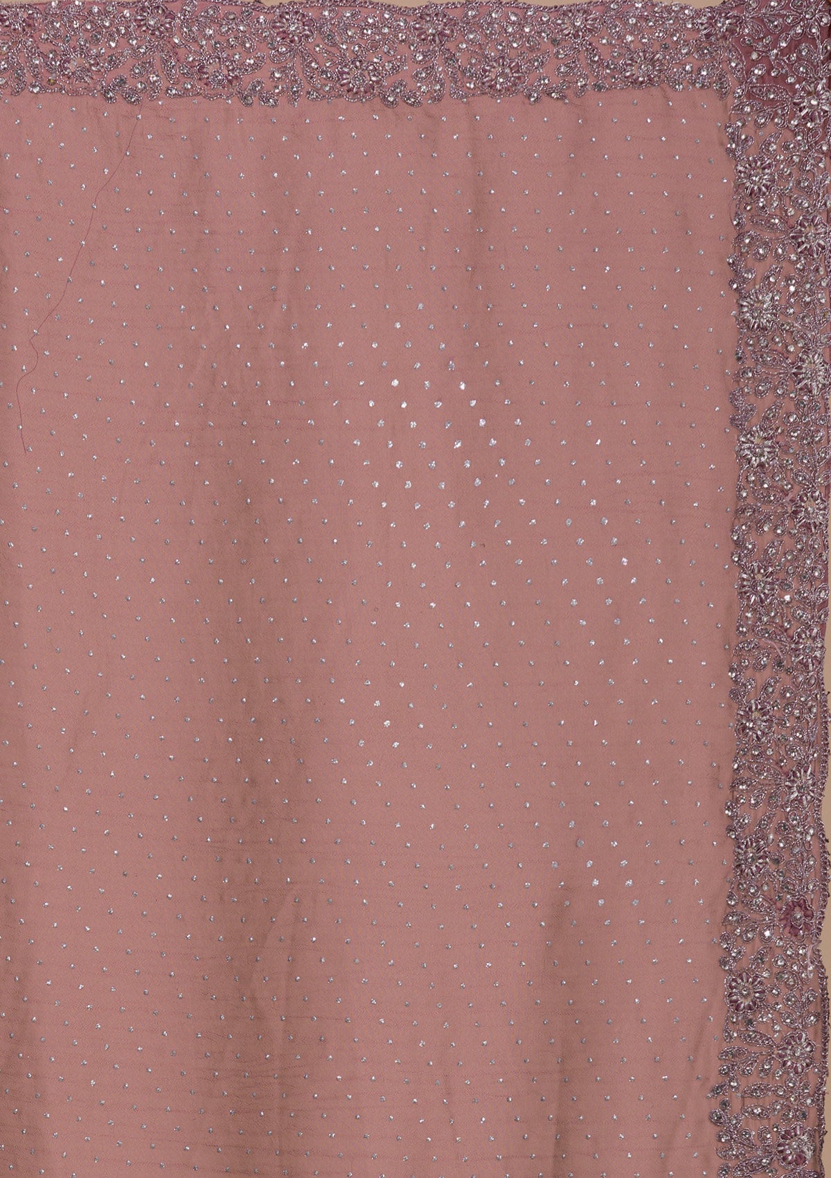 Women's Lavender Stonework Crepe Designer Saree