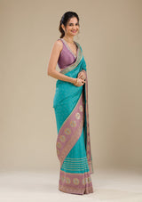 Women's Lavender Zariwork Art Silk Saree