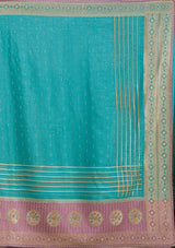 Women's Lavender Zariwork Art Silk Saree