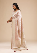 Women's Purple Zariwork Banarasi Silk Saree