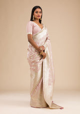 Women's Purple Zariwork Banarasi Silk Saree