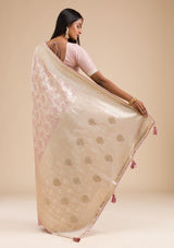 Women's Purple Zariwork Banarasi Silk Saree