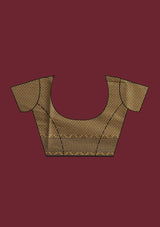 Women's Maroon Zariwork Soft Silk Saree
