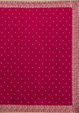 Women's Maroon Zariwork Soft Silk Saree