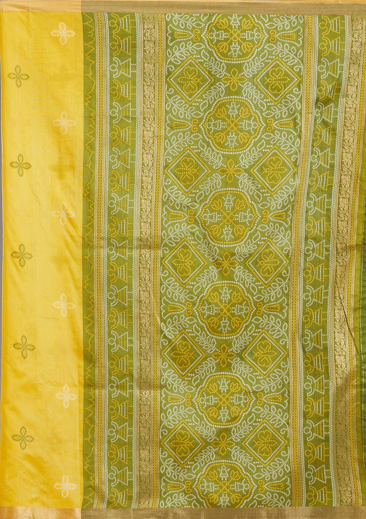 Women's Yellow Zariwork Tissue Saree