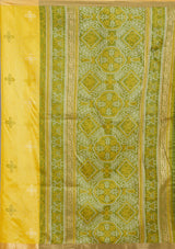 Women's Yellow Zariwork Tissue Saree