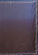 Women's Ombre Navy Blue Stonework Satin Designer Saree
