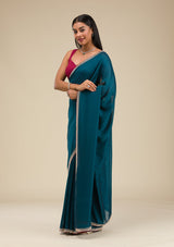 Women's Navy Blue Stonework Art Silk Saree