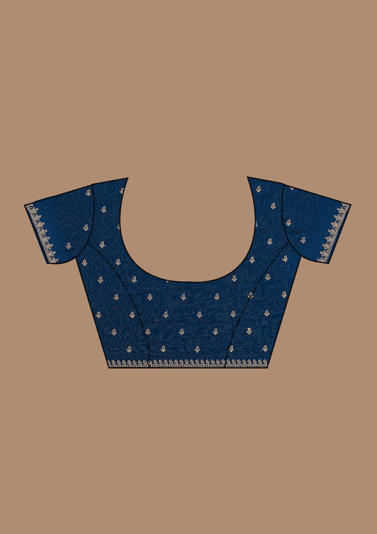 Women's Navy Blue Zariwork Soft Silk Saree