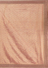Women's Onion Pink Zariwork Tissue Saree