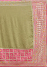 Women's Pink Zariwork Soft Silk Saree
