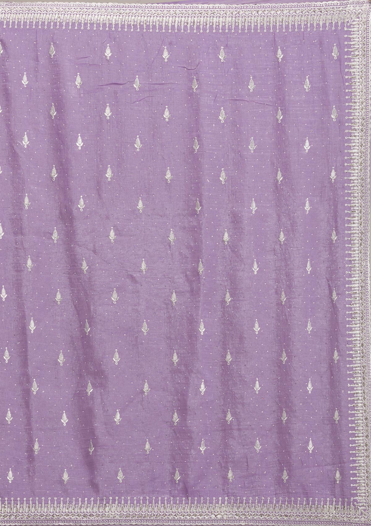 Women's Purple Zariwork Tissue Saree