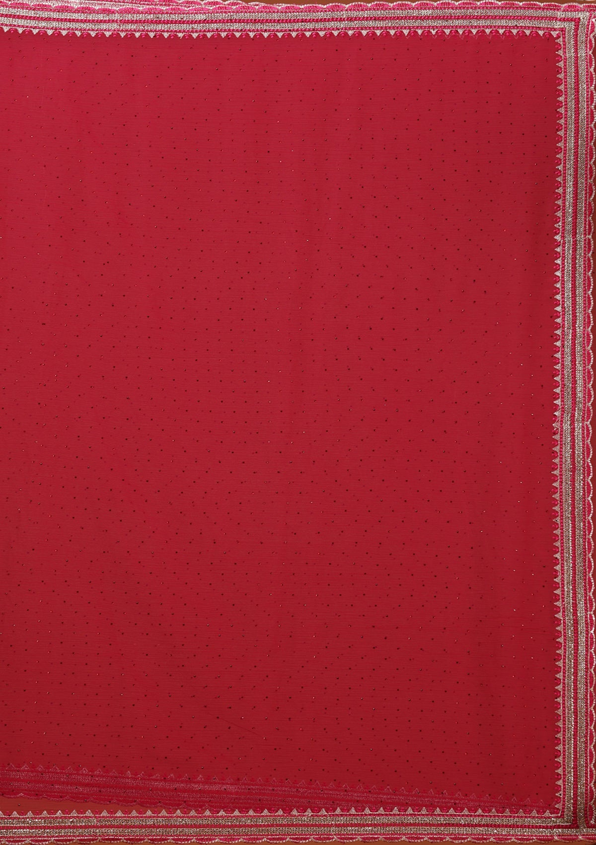 Women's Rani Pink Threadwork Chiffon Saree