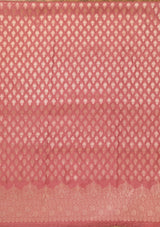Women's Pink Zariwork Banarasi Unstitched Salwar Suit