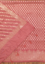 Women's Pink Zariwork Banarasi Unstitched Salwar Suit