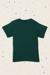 Boys Green Mickey Mouse Plastisol Printed Tshirt