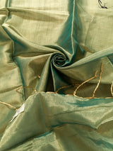 Women's Green Chanderi Silk Zari Saree